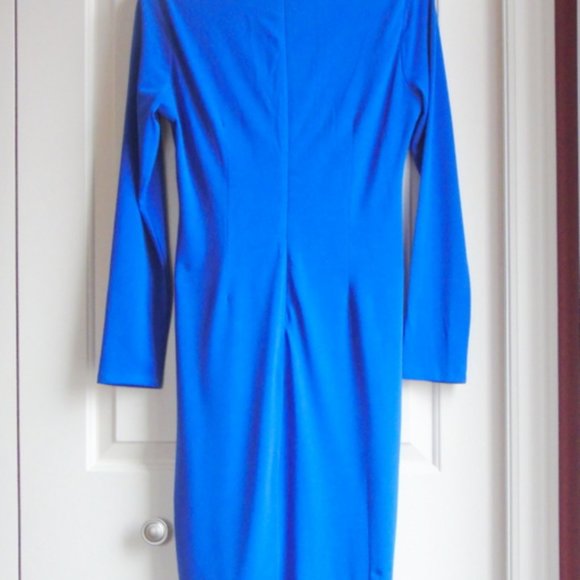 London Times Blue Knit Dress - Picture 2 of 8